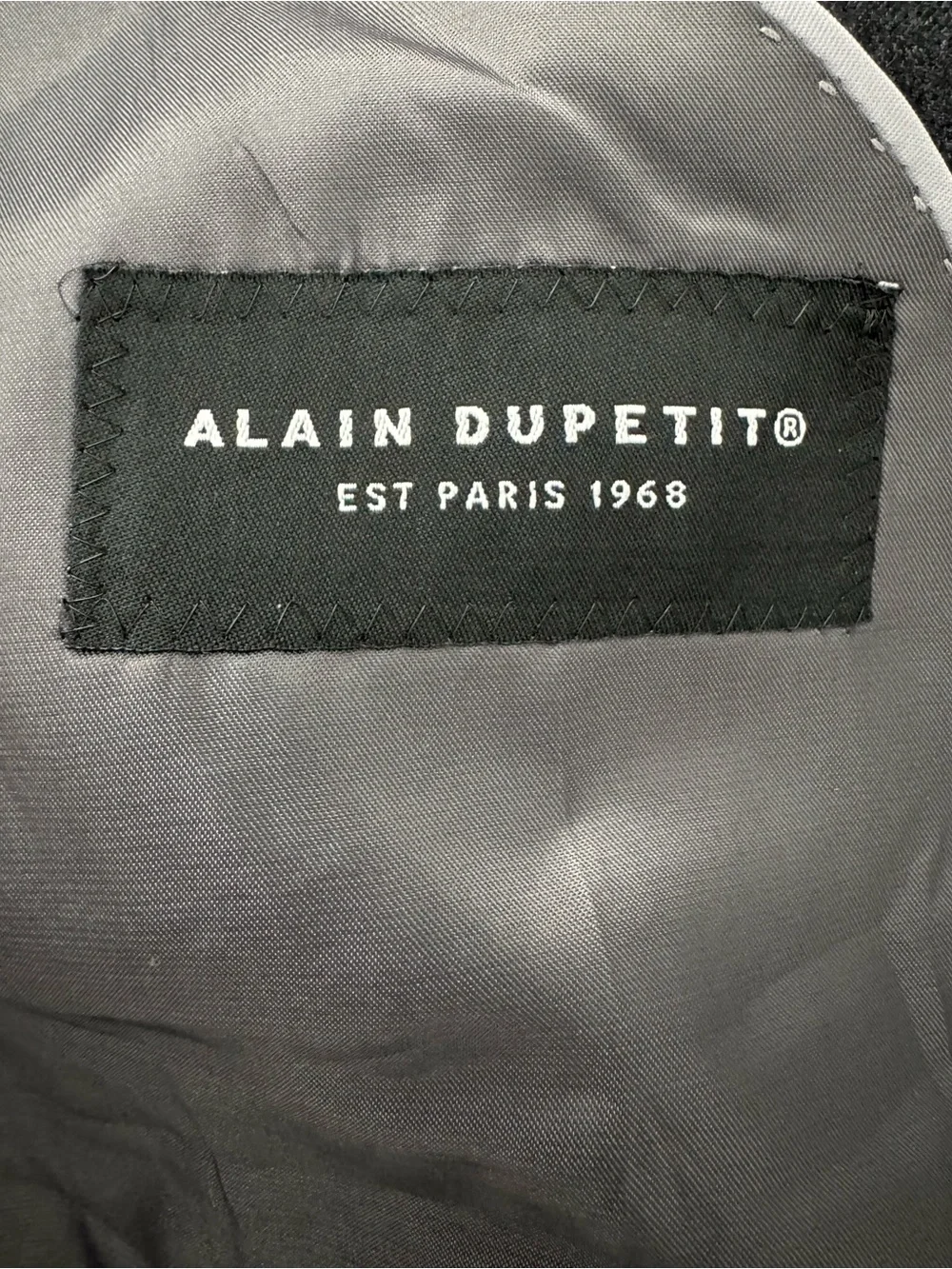 Alain Dupetit Men's Shawl Lapel Charcoal Blazer